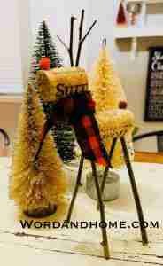 DIY Wine Cork Christmas Reindeer - Word &amp; Home