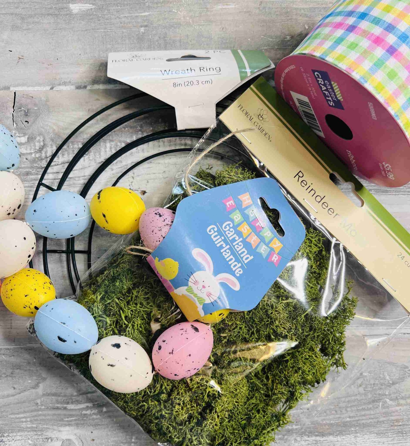 Dollar Tree Easter Egg Wreath - Easy DIY - Word & Home