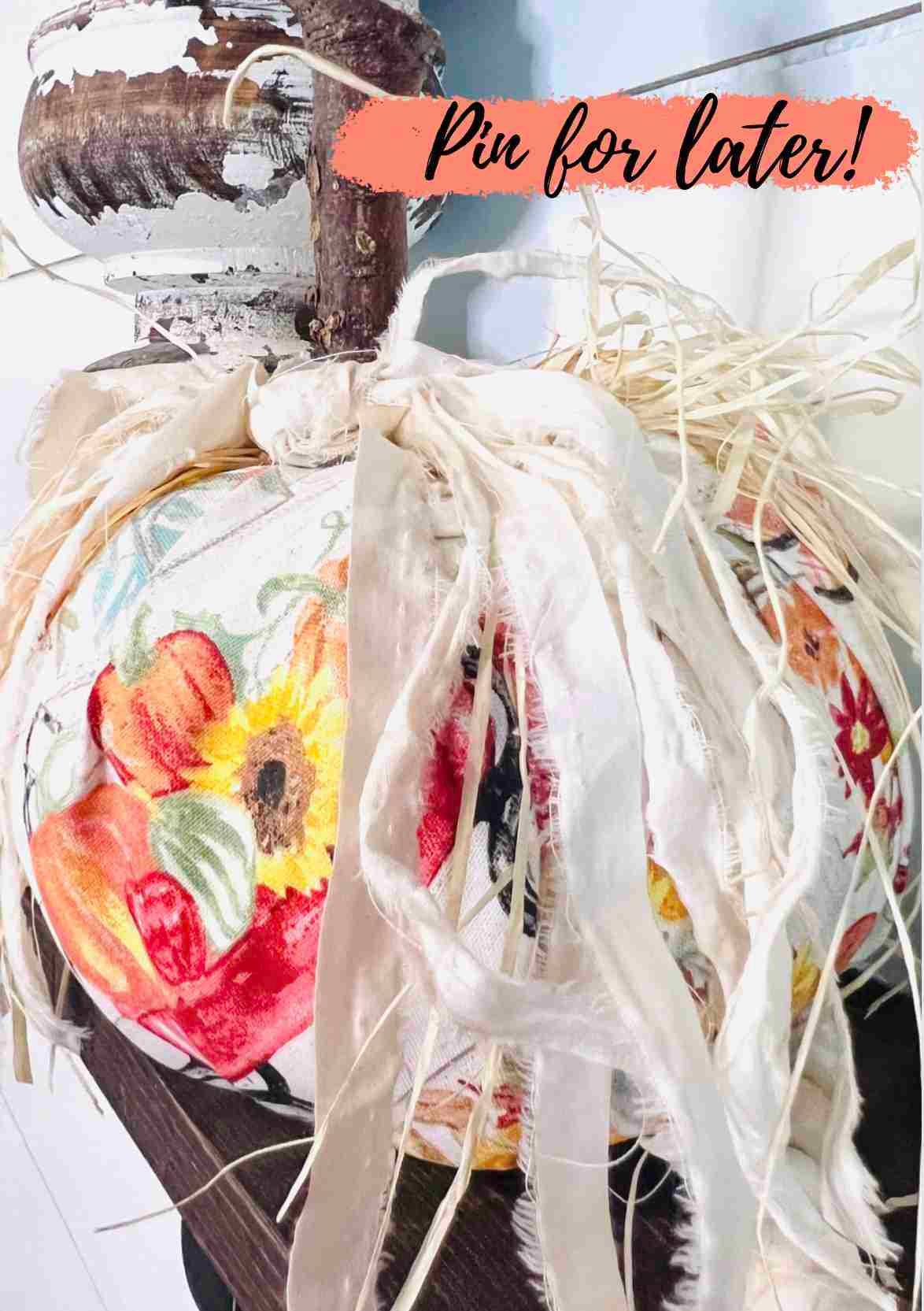 Dollar Tree Foam Pumpkin Easy Make-Over - Word & Home