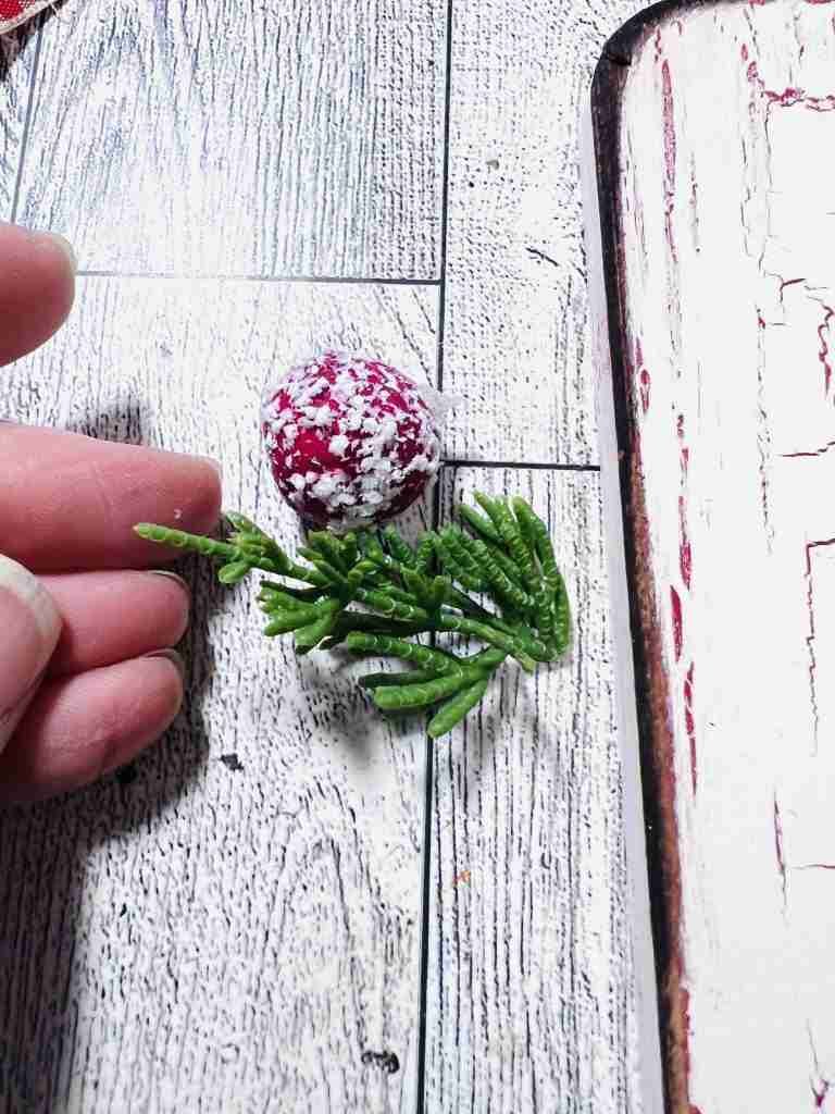 greenery and large red berry