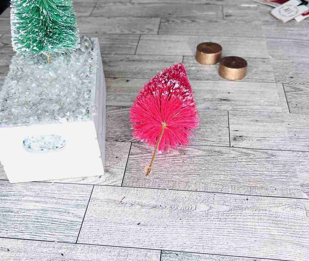 Dollar Tree bottle brush trees