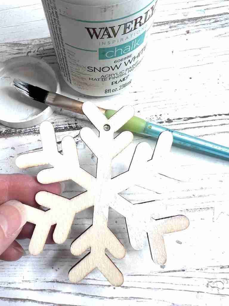snowflake being painted white