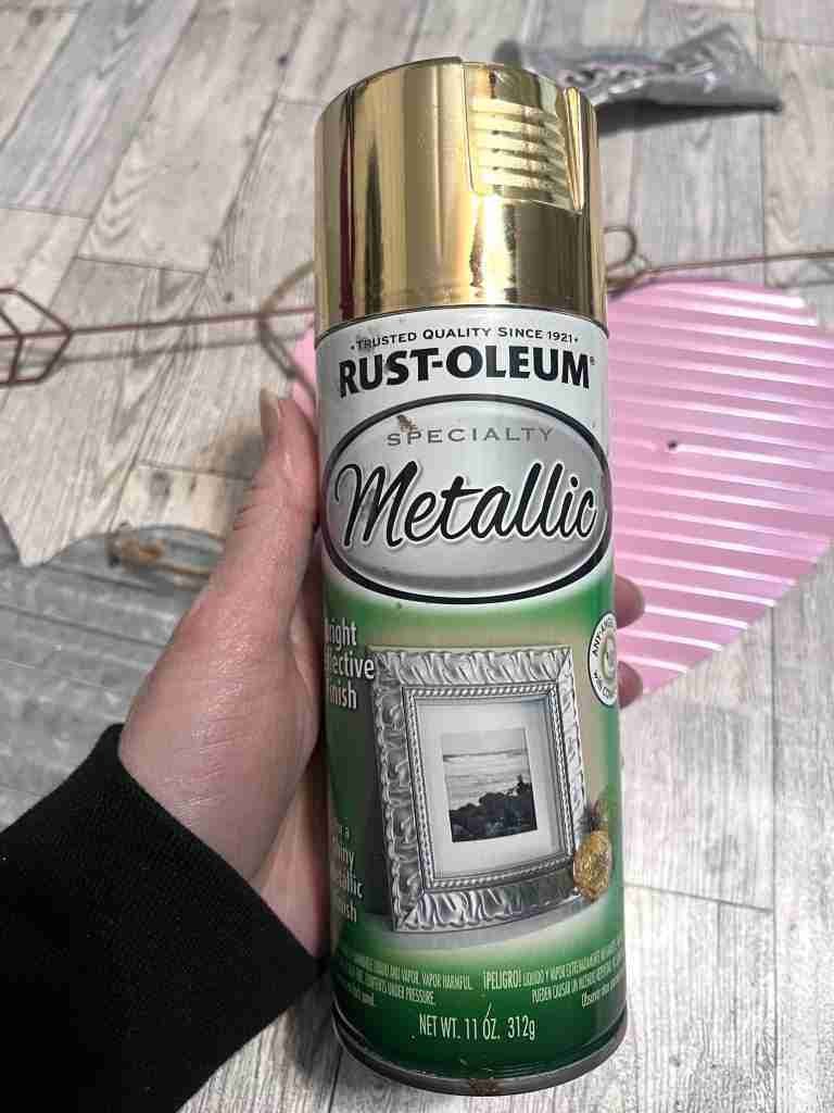 Rust-Oleum metallic gold spray paint