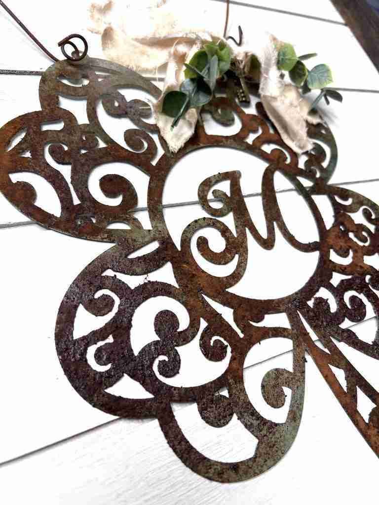 faux rusted Dollar Tree metal shamrock