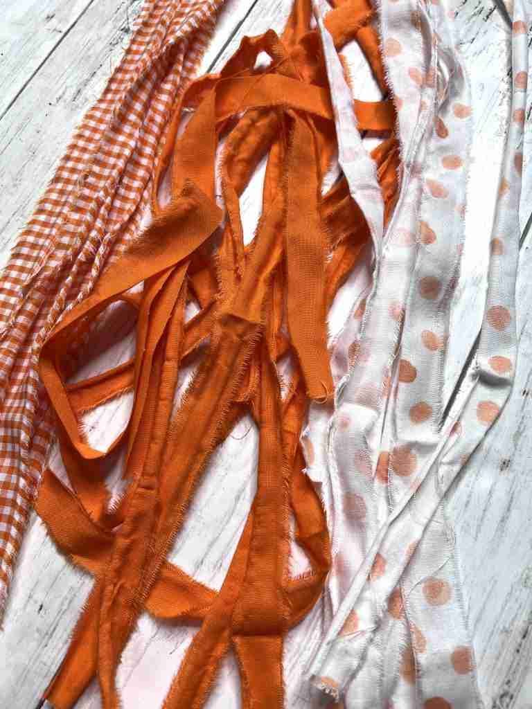 torn material strips