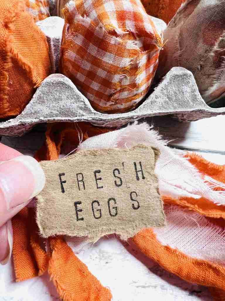 stamped kraft paper tag