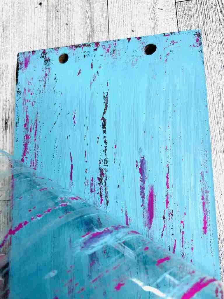 light turquoise paint added