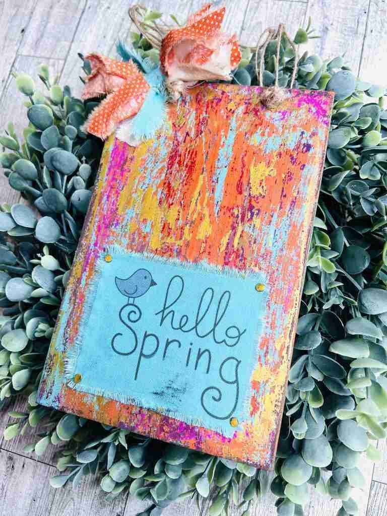 finished easy chippy wood technique