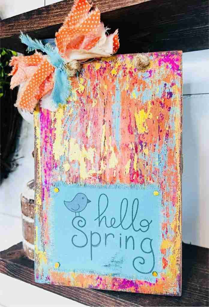 finished easy chippy wood technique