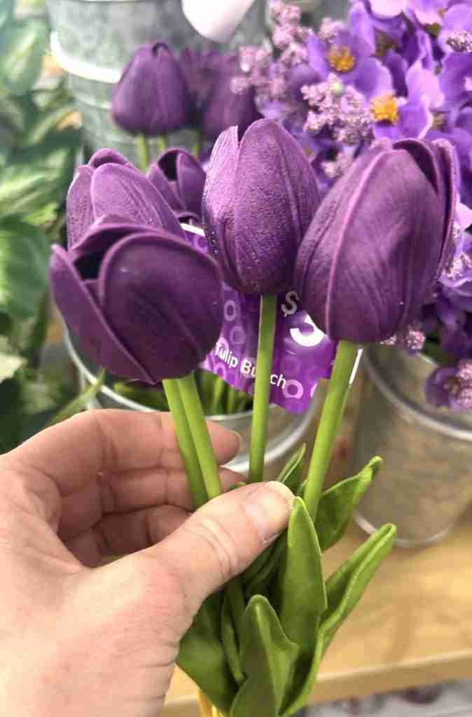 Pop Shelf purple tulips