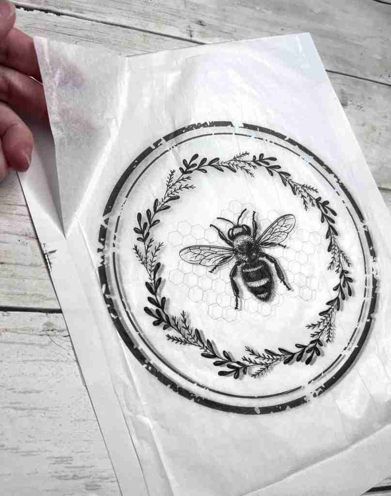 honey bee printable printed on tissue paper