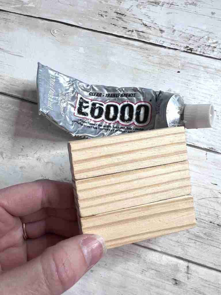 tumbling blocks glued together with E-6000