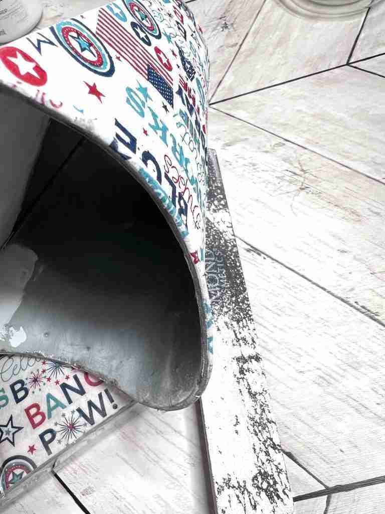 napkin applied to container