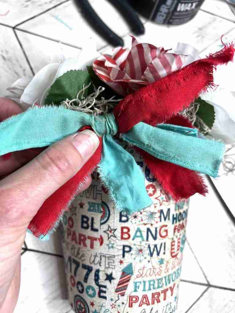 DIY Patriotic Metal Door Hanger