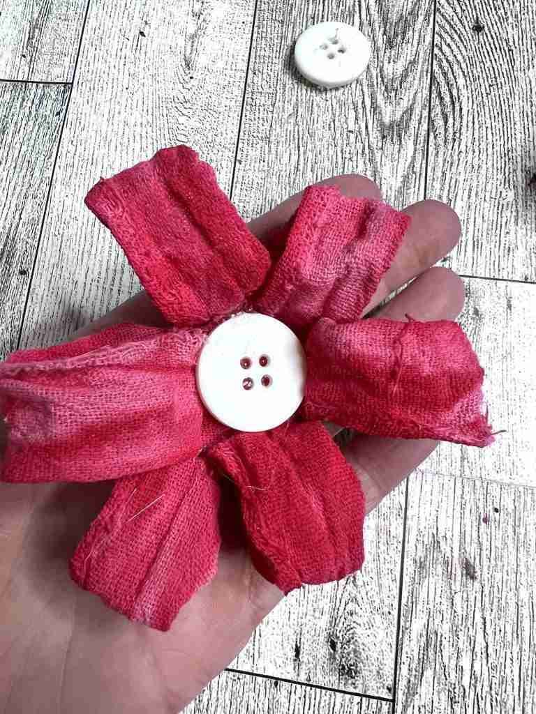 Dollar Tree Flour Sack Flowers