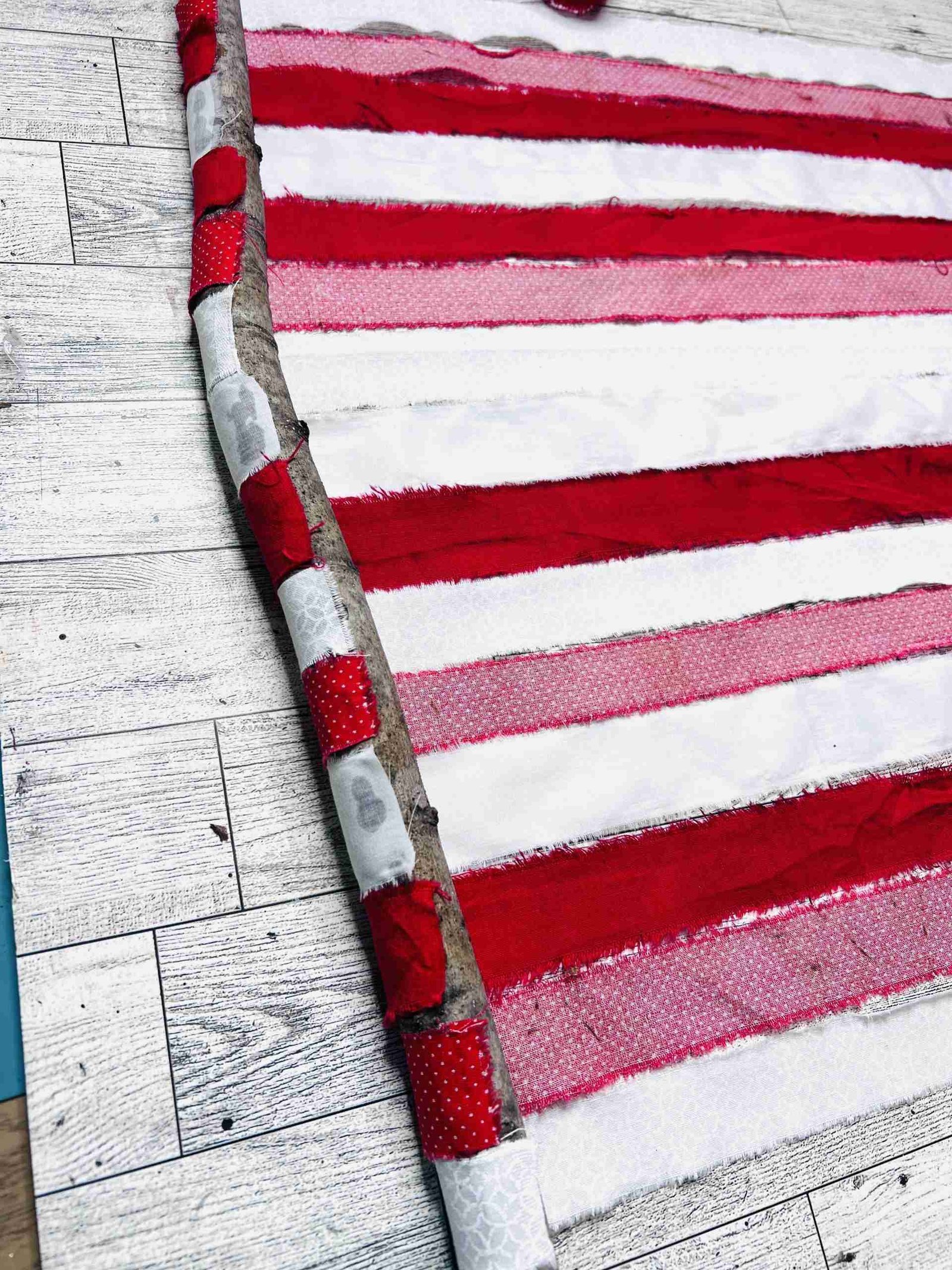 Easy Hanging Patriotic Rag Flag - Word & Home