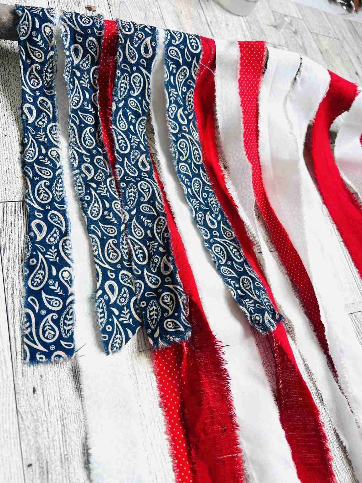 Easy Hanging Patriotic Rag Flag - Word & Home