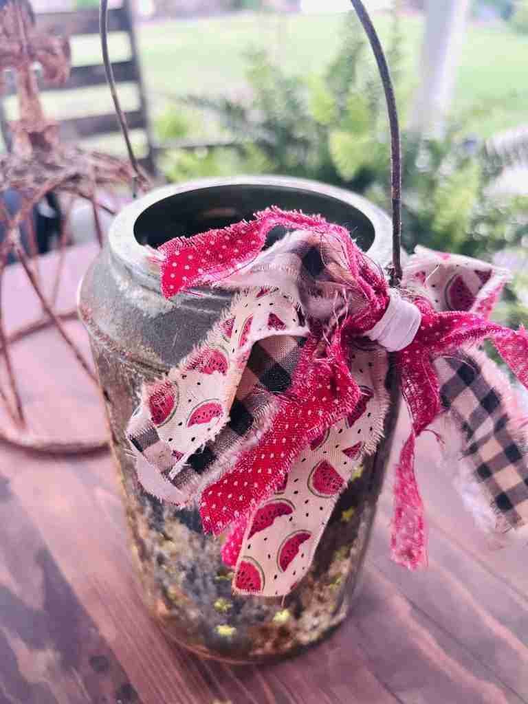 Americana Lantern with Easy Rust Technique