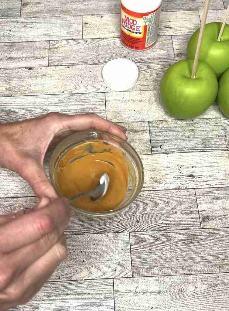 paint mixed with Mod Podge