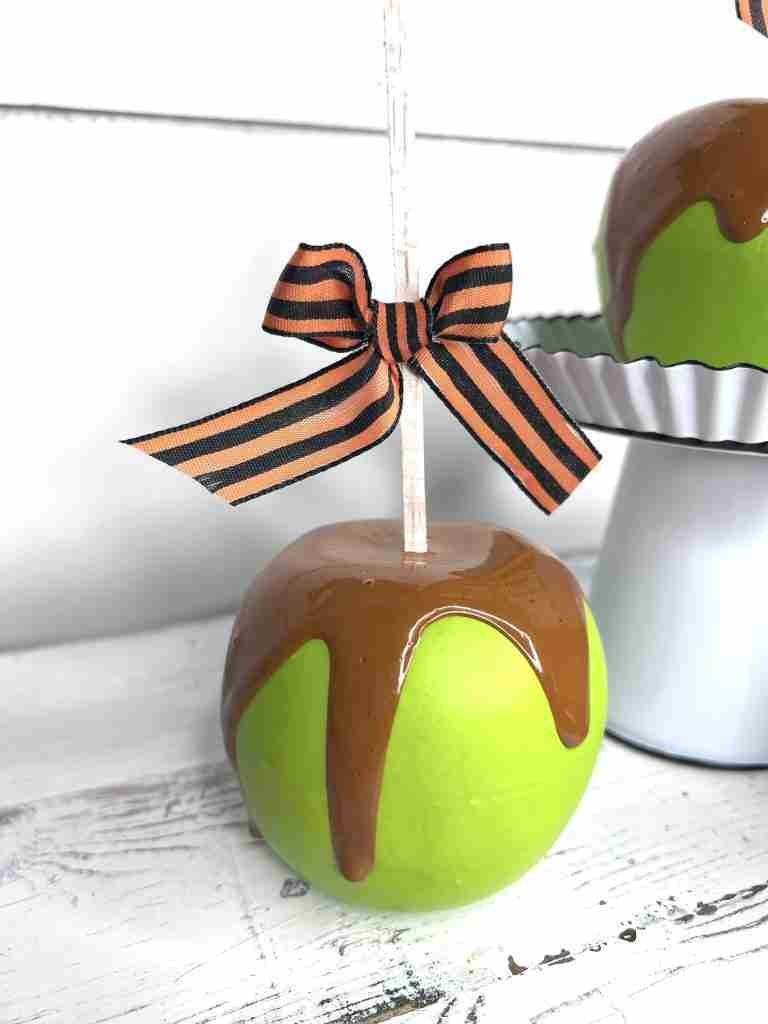 Easy Faux Dollar Tree Caramel Apples
