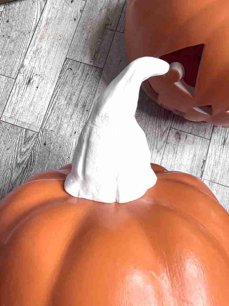 air dry clay wrapped around stem and formed into taller stem