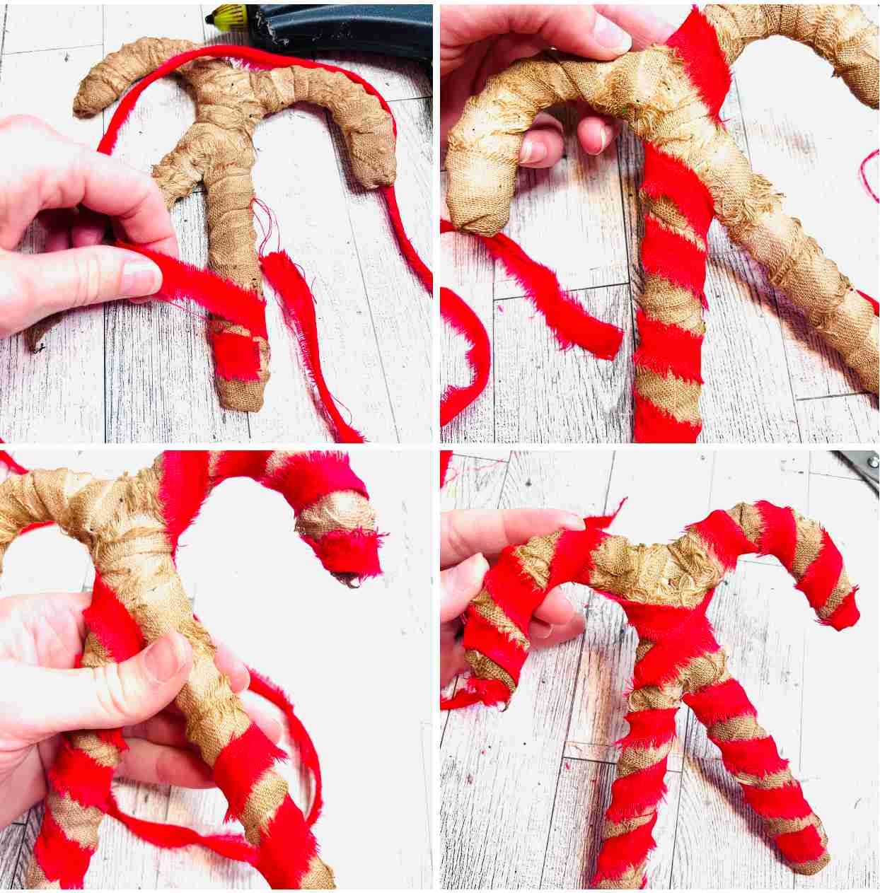 Easy Dollar Tree Primitive Candy Canes - Word & Home