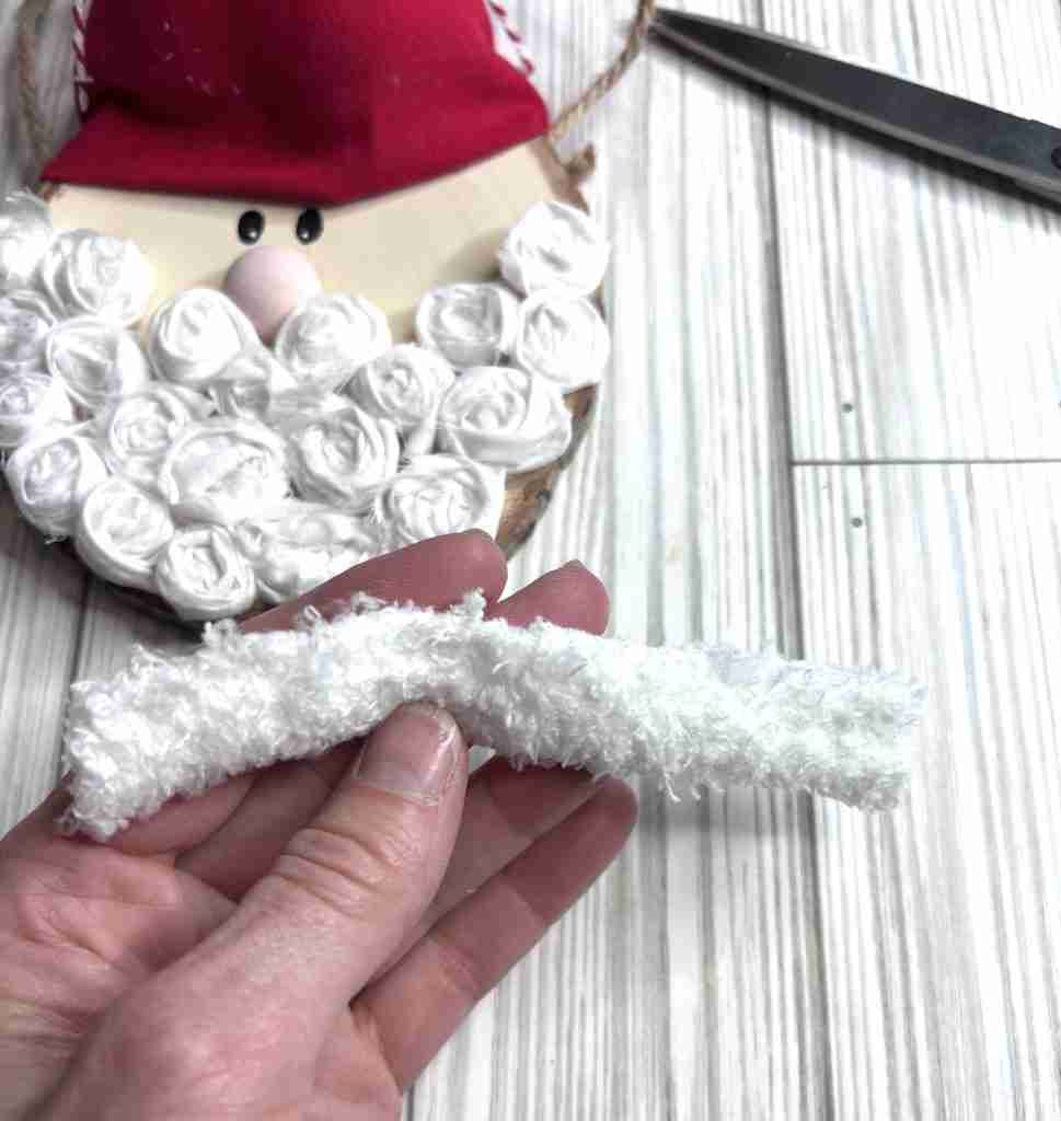 piece of Dollar Tree sock for hat