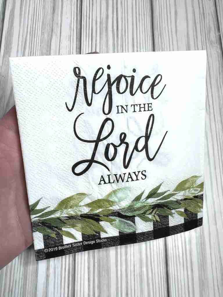 Hobby Lobby napkin