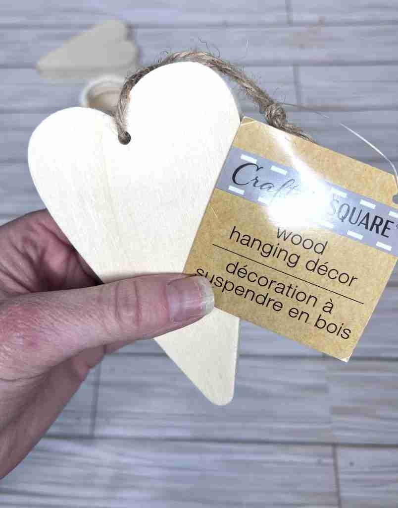 Dollar Tree wood heart