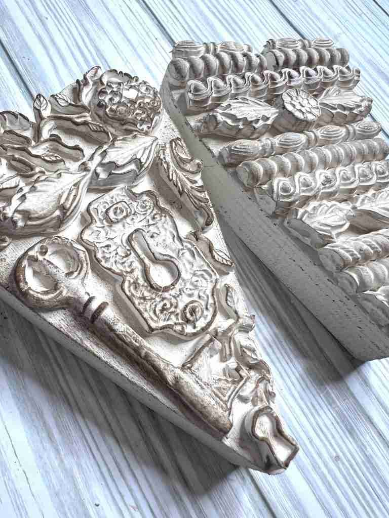 Wood Heart with Clay Embellishments