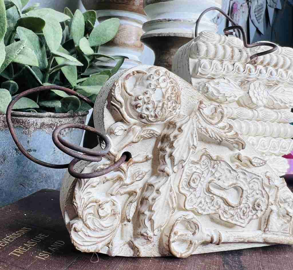 Wood Heart with Clay Embellishments