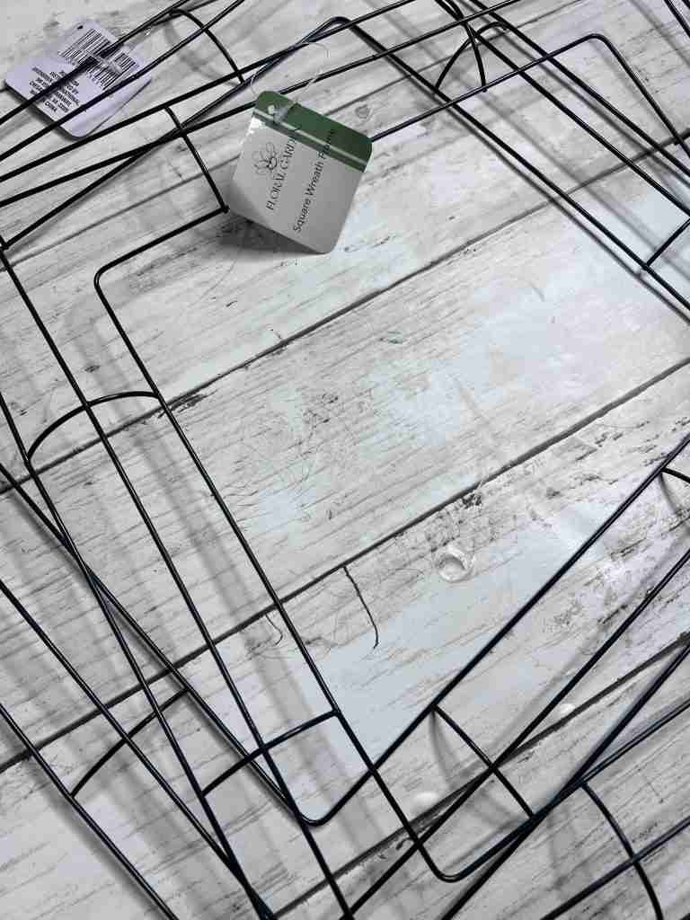 Dollar Tree square wreath forms