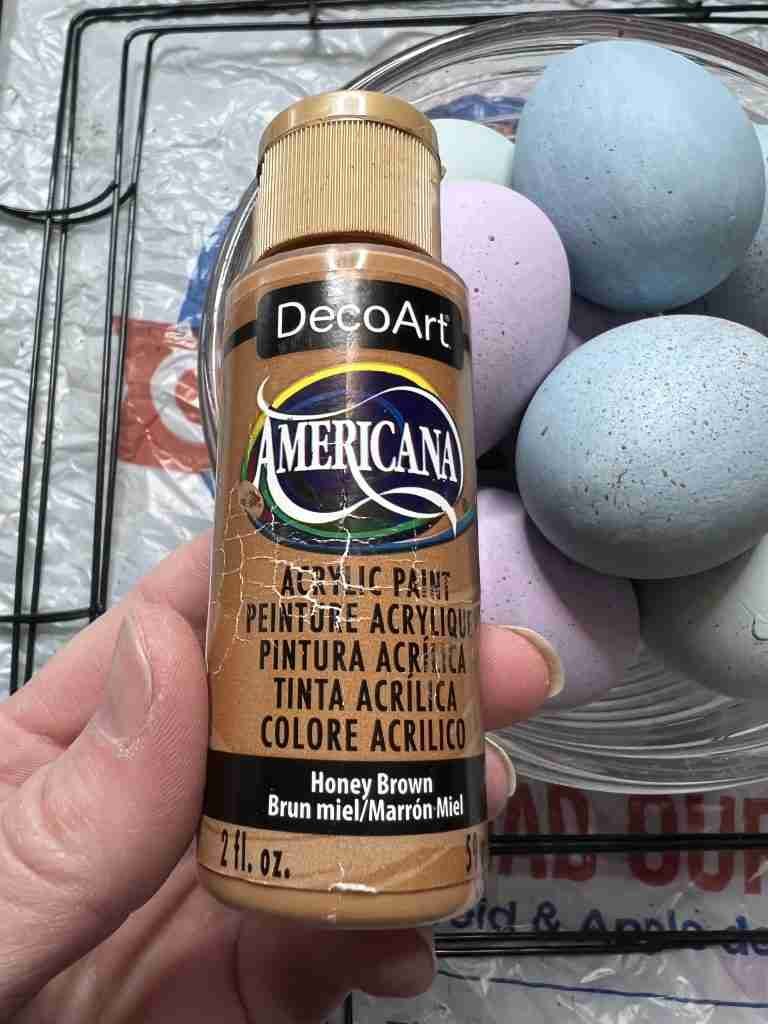 brown paint for speckling eggs
