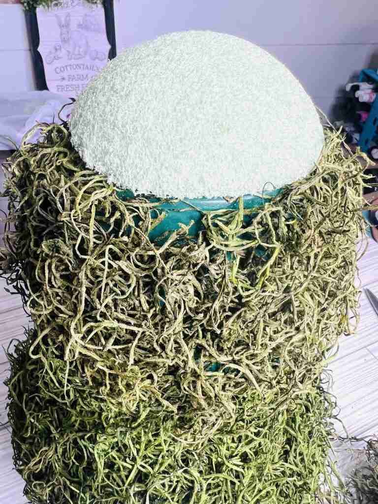 styrofoam glued on top of plastic bowls