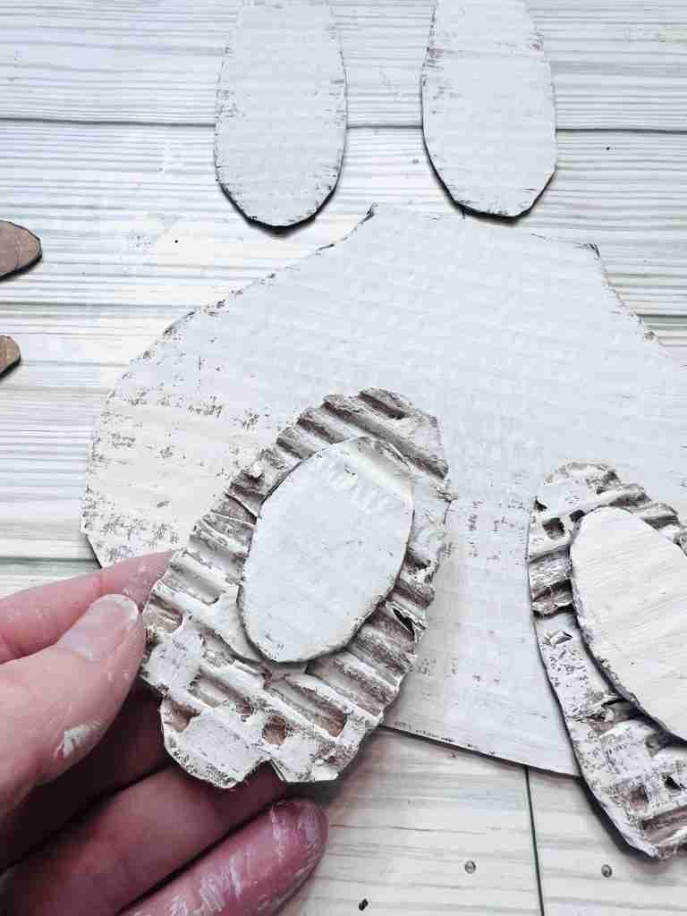 bunny foot assembled and glued together