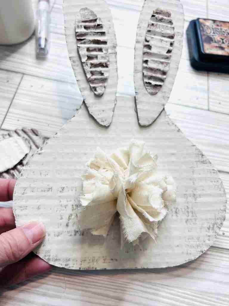 tail glued onto bunny body