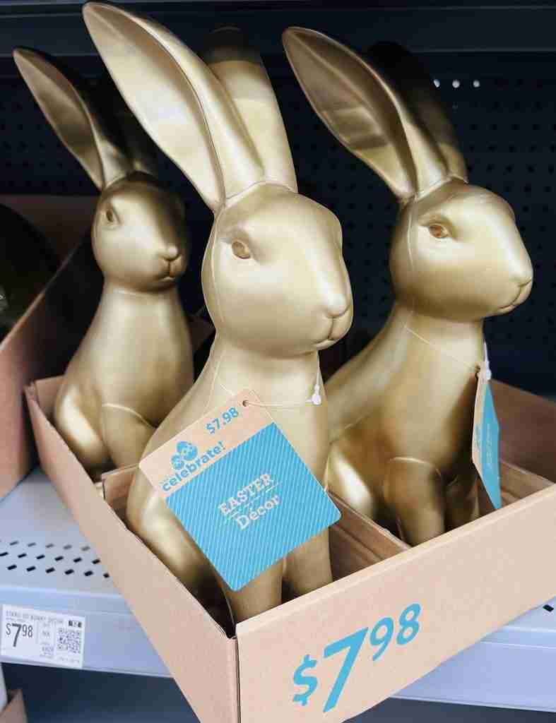 Walmart gold bunnies