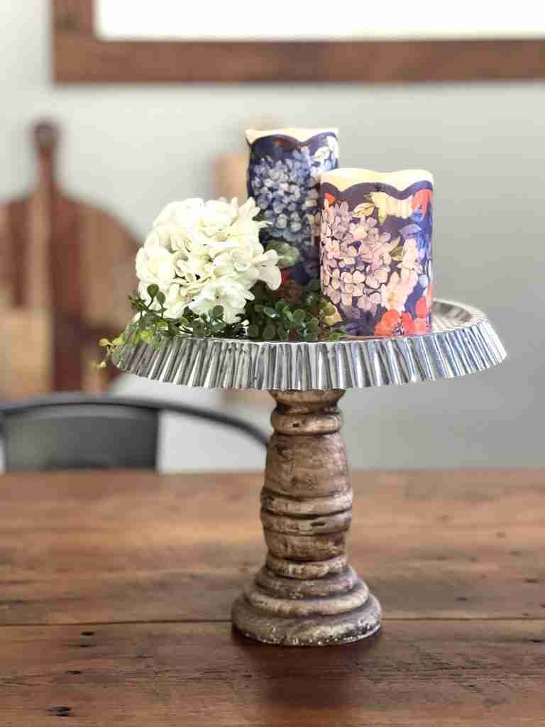 Easy Dollar Tree Napkin Candle - Patriotic Decor