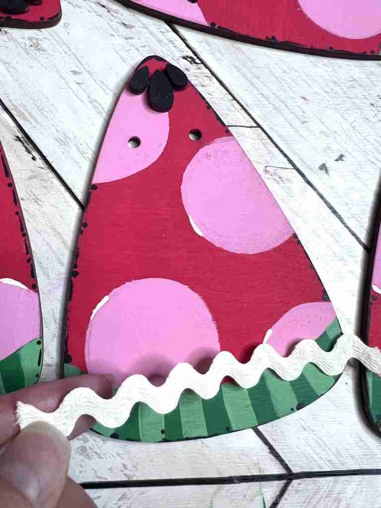 cream rick rack added to bottom