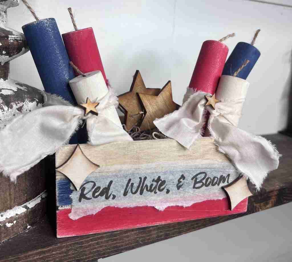 DIY wood patriotic fireworks