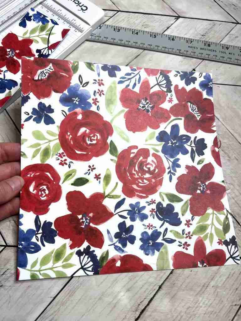 create a square by cutting off a section of the paper