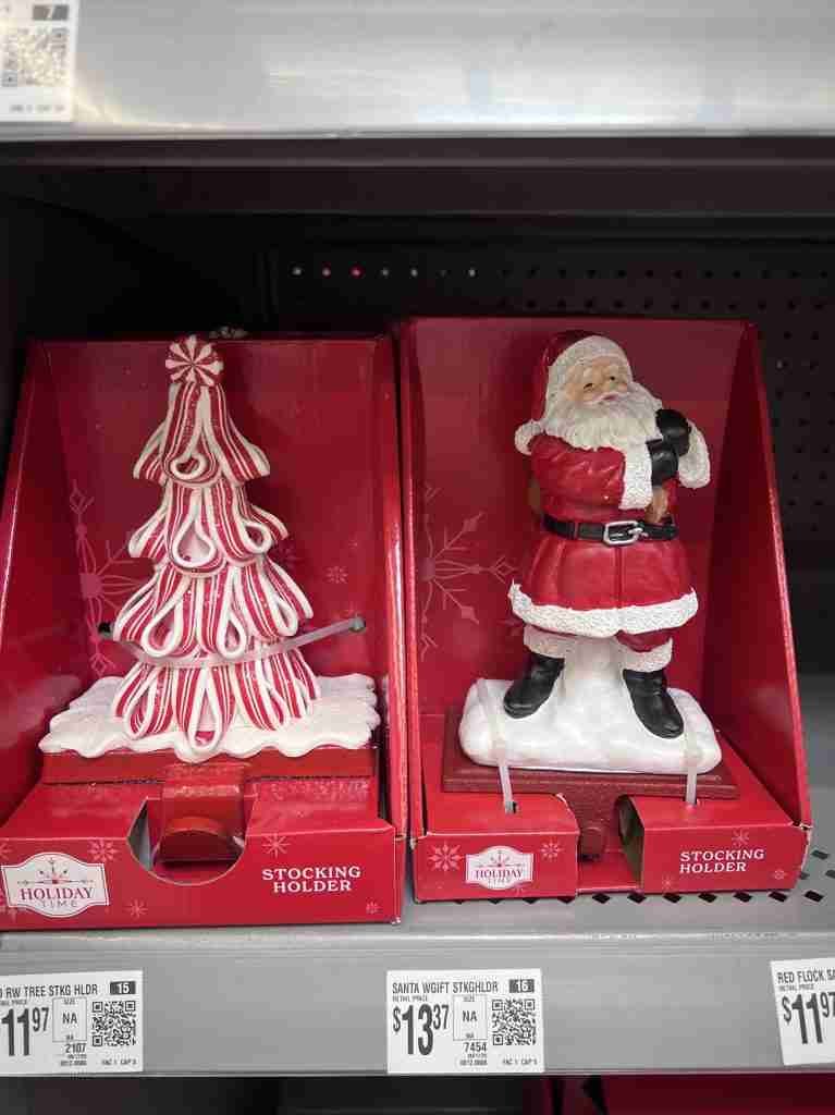 red and white decor at Christmas