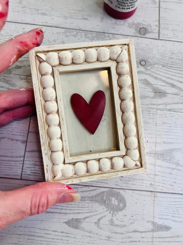 completed Dollar Tree frame refrigerator magnets