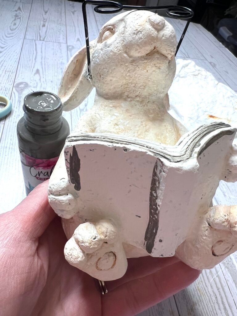 book painted white with Antique Nickel accents