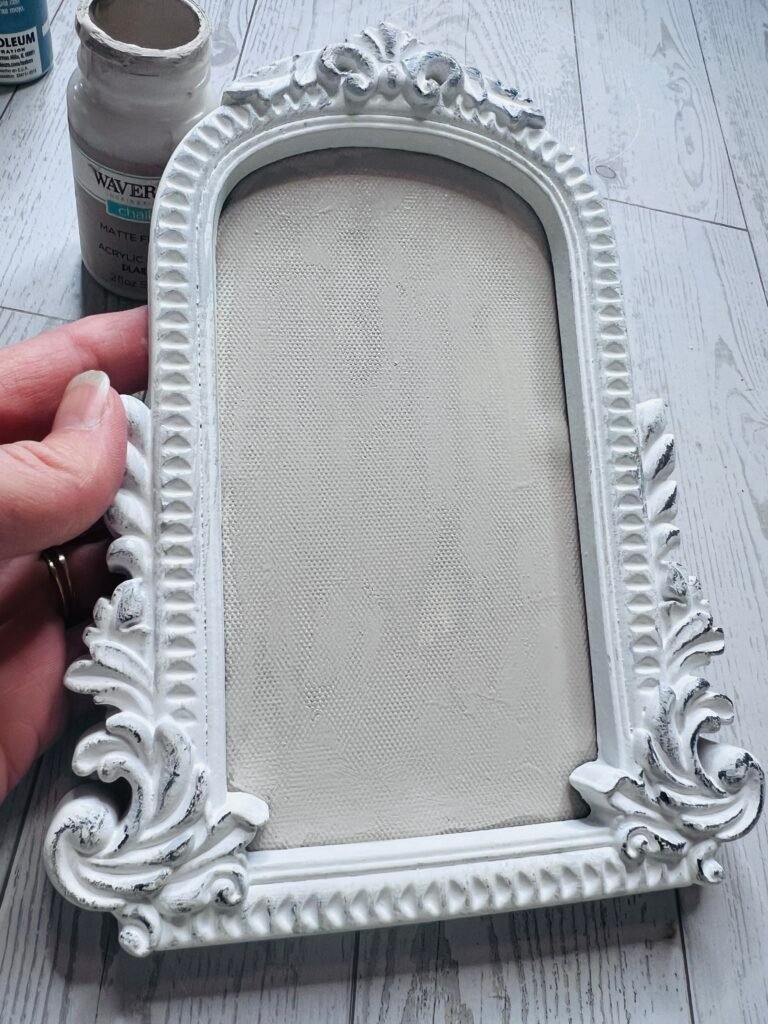 frame with canvas painted Waverly sandstone