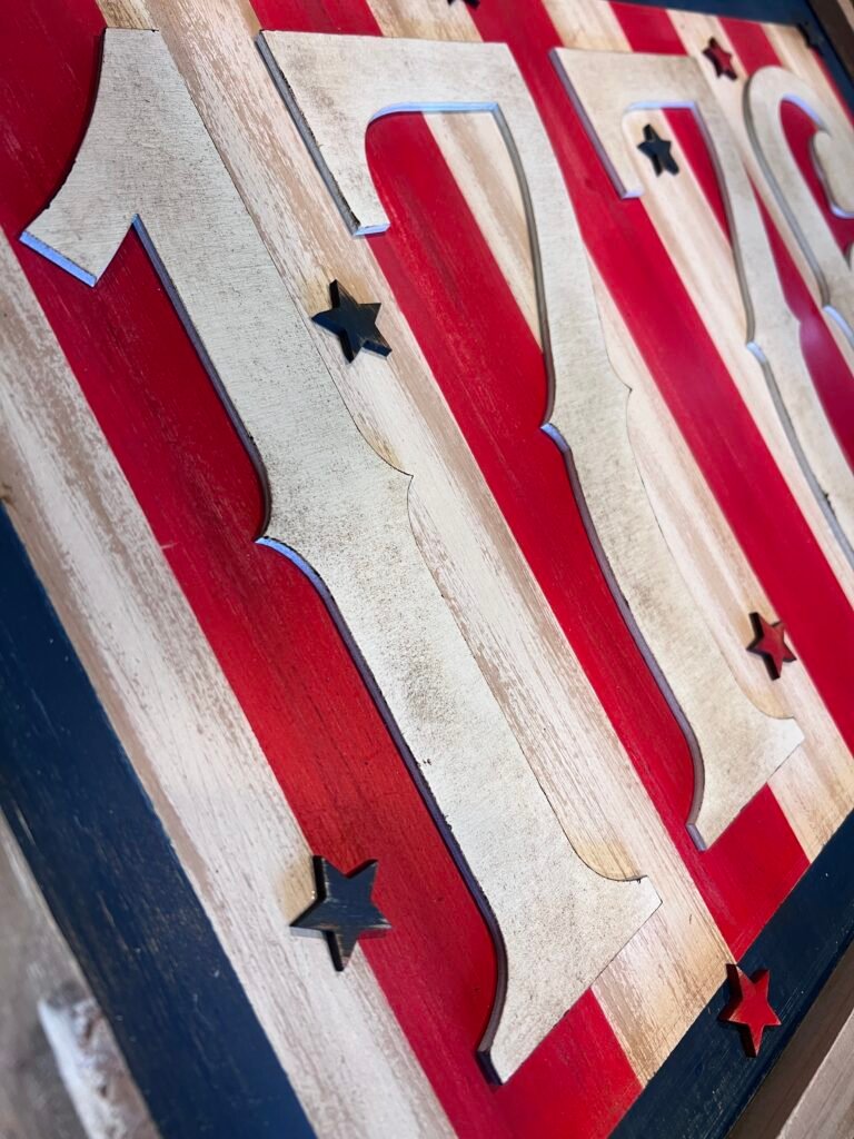 how to make a patriotic sign DIY